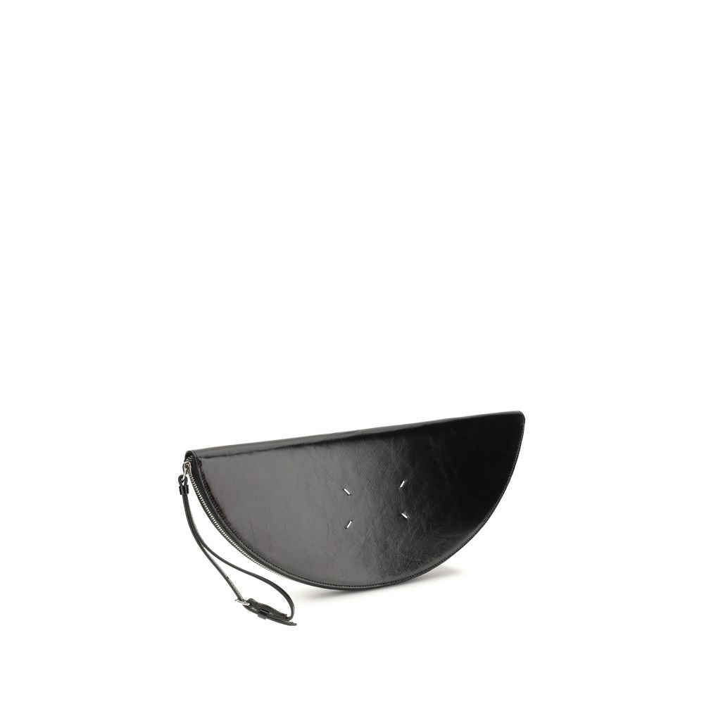Clutch Halfmoon en piel de becerro