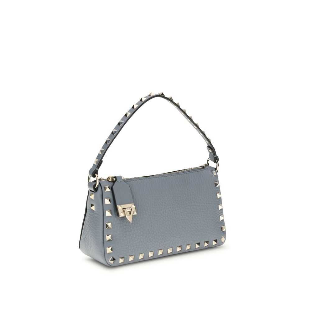 Bolso bandolera Rockstud pequeño en piel de becerro granulada