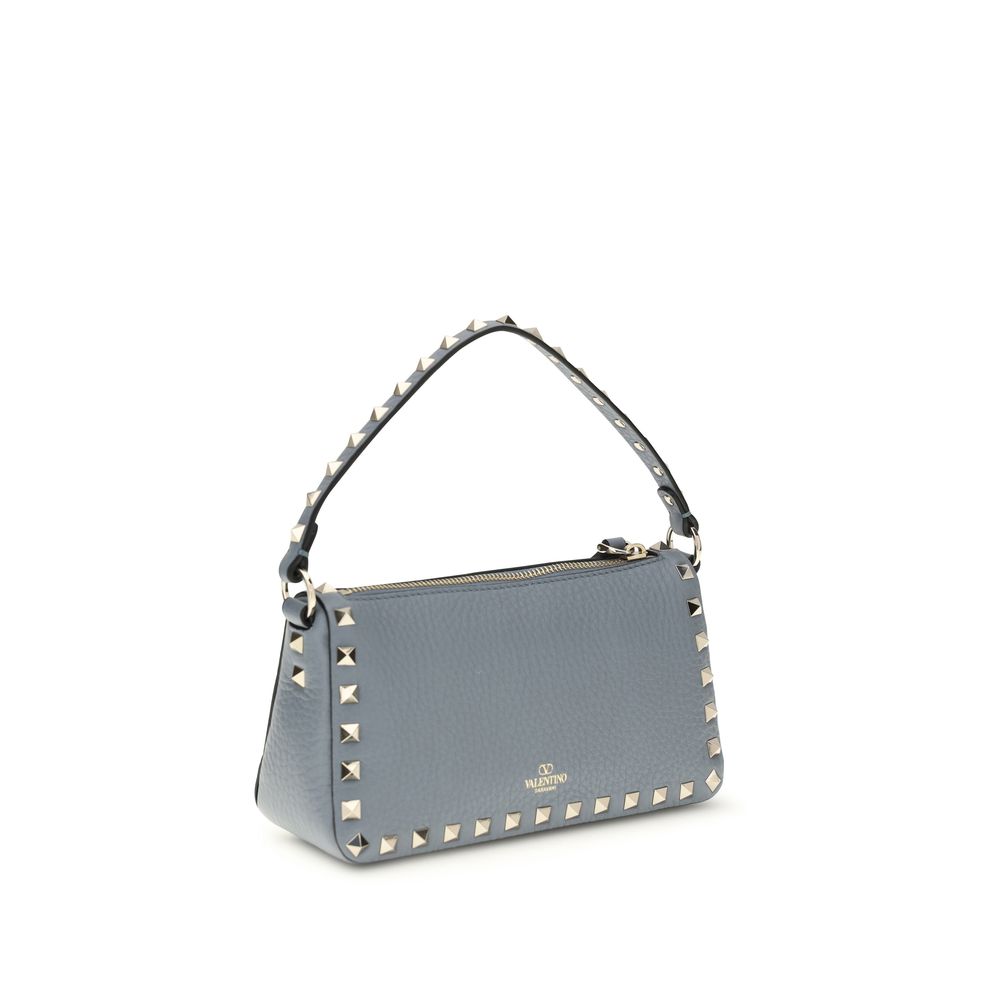 Bolso bandolera Rockstud pequeño en piel de becerro granulada
