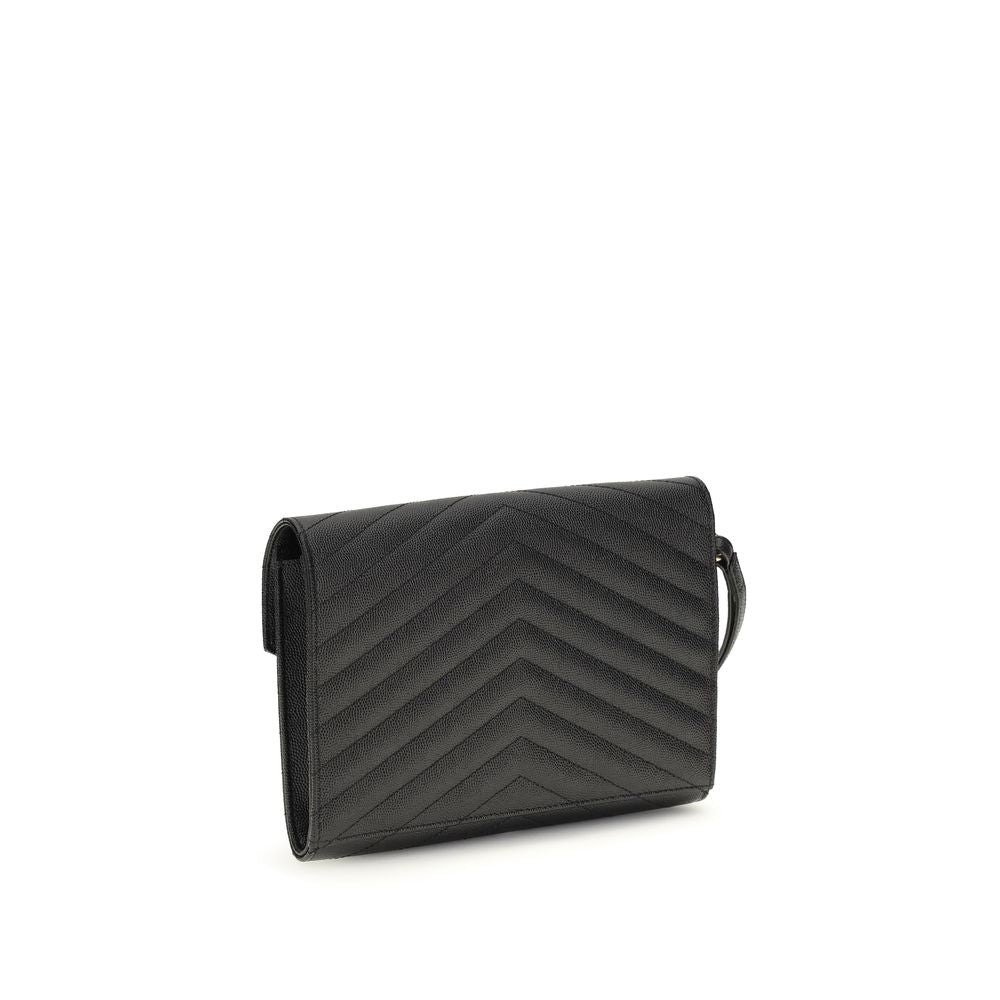 Cassandre Matelassé Flap Pouch in Grain de Poudre Leather