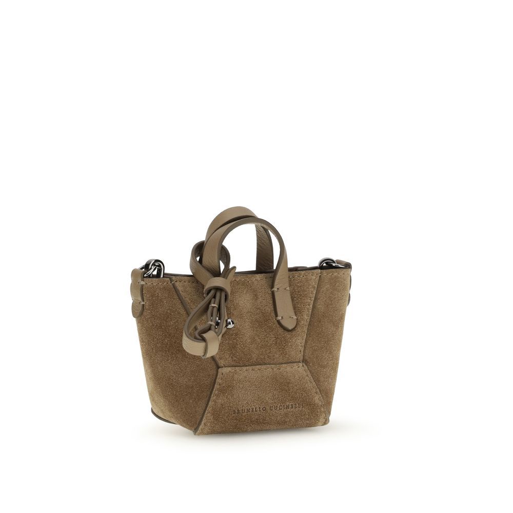 BC Duo Micro Bag in Suede with Precious Chain