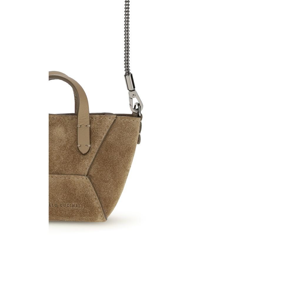 BC Duo Micro Bag in Suede with Precious Chain