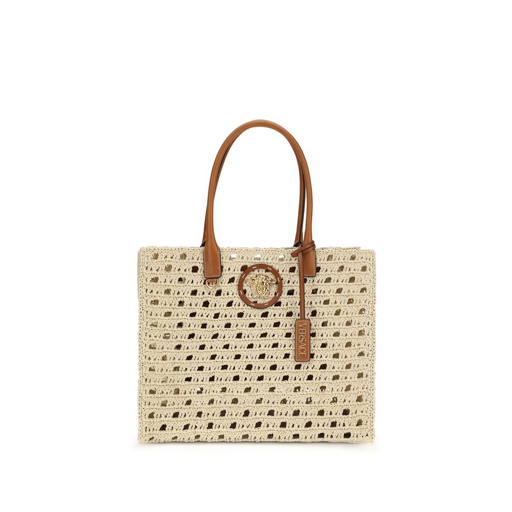 La Medusa Large Raffia Tote Bag
