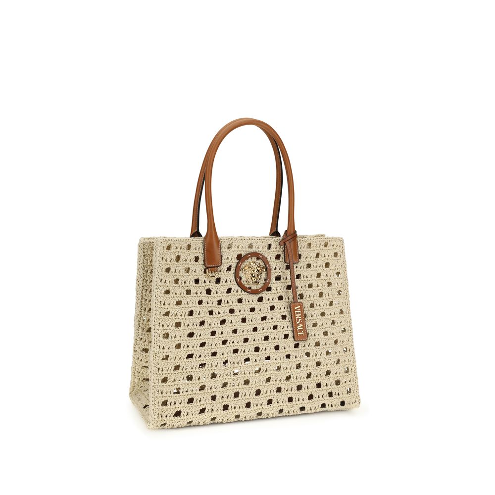 La Medusa Large Raffia Tote Bag