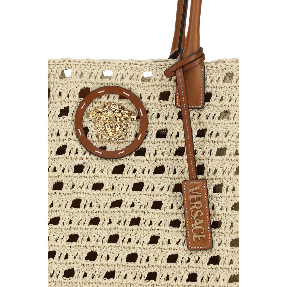 La Medusa Large Raffia Tote Bag