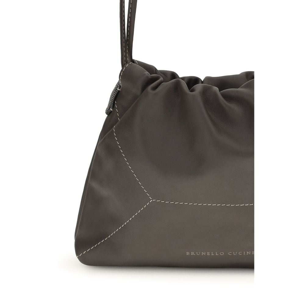 Pouch Bag with Monili in Calfskin