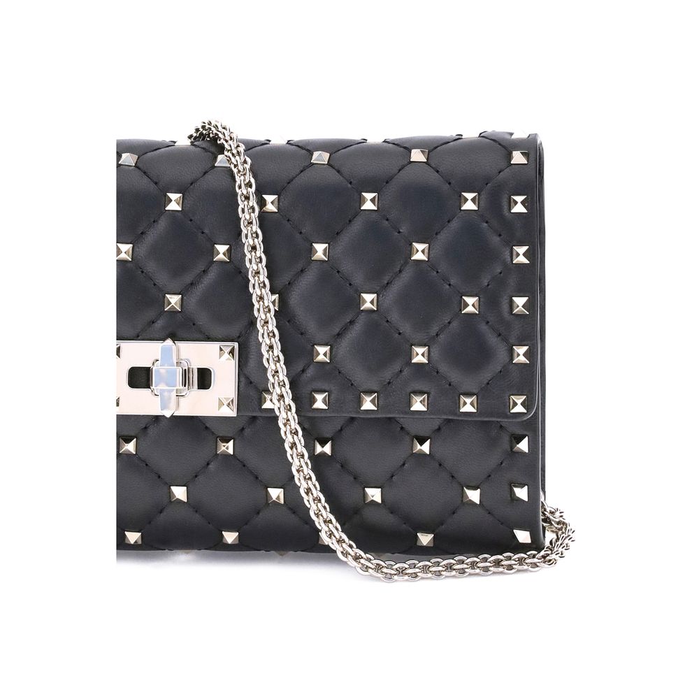 Clutch bandolera Rockstud Spike en piel napa