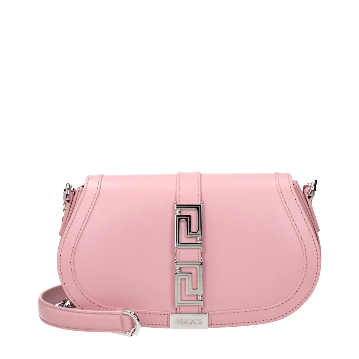Bolso de hombro de piel rosa