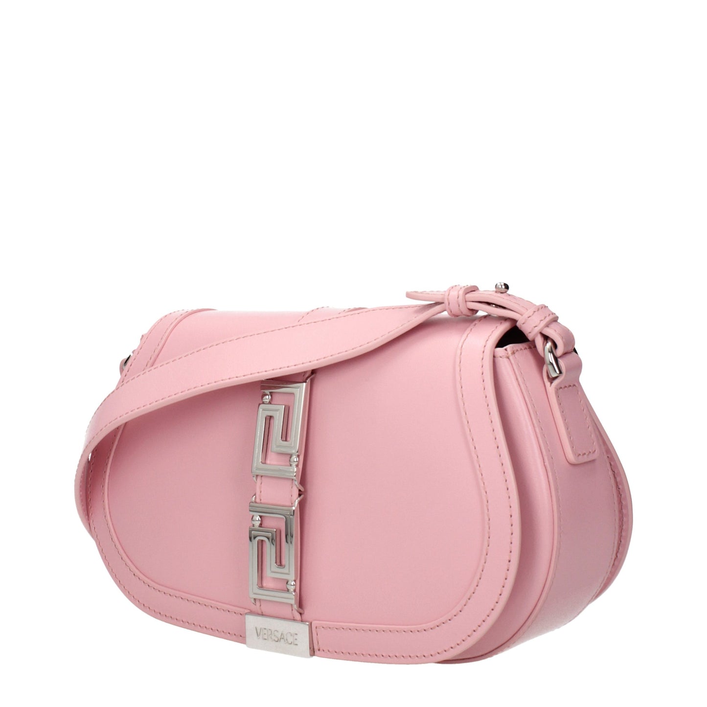 Bolso de hombro de piel rosa