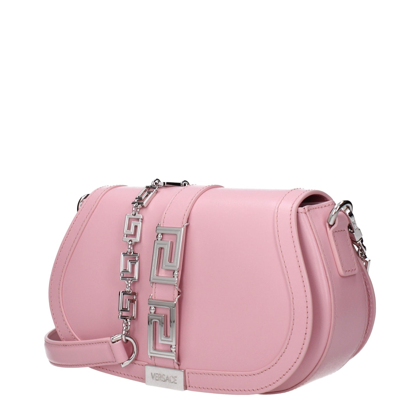 Bolso de hombro de piel rosa