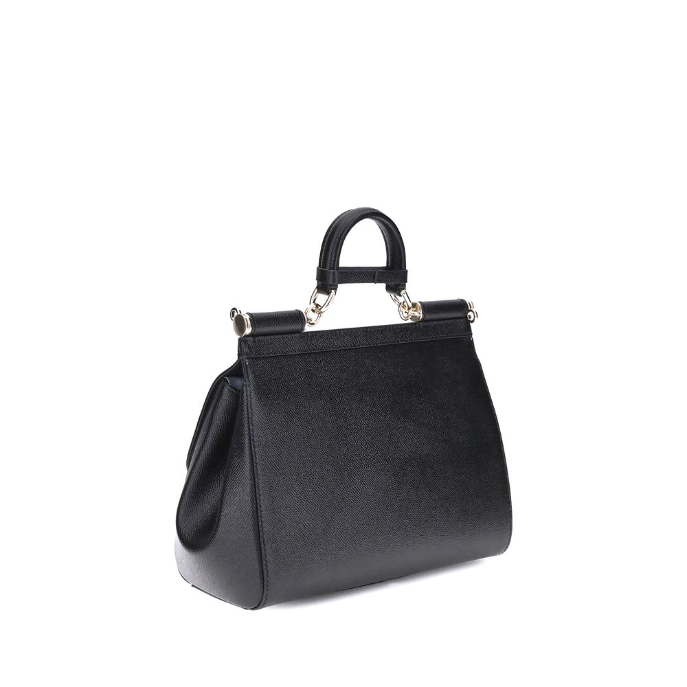 Grand sac porté main Sicily en cuir de veau Dauphine