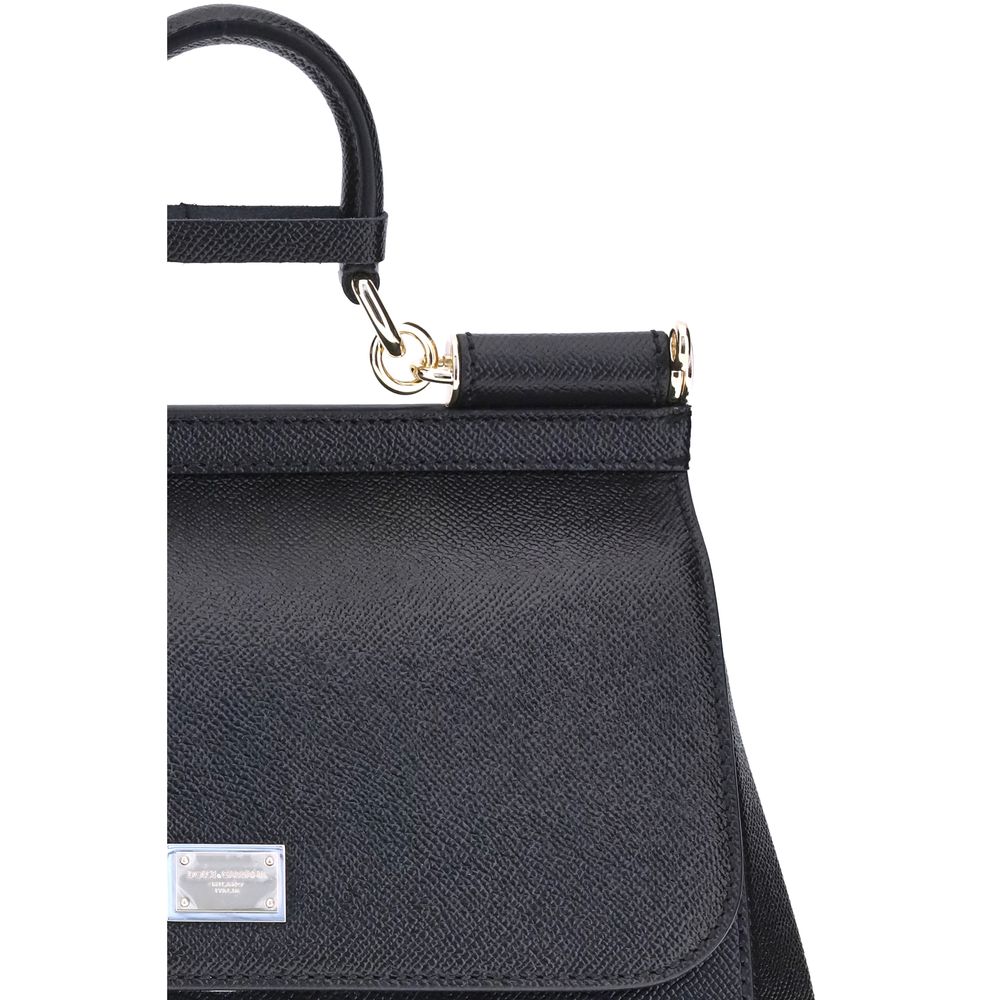 Grand sac porté main Sicily en cuir de veau Dauphine