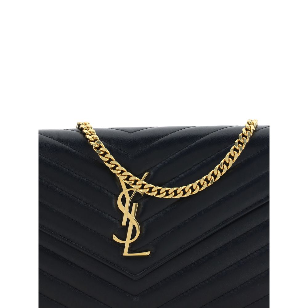Cartera con cadena Cassandre en piel de cordero