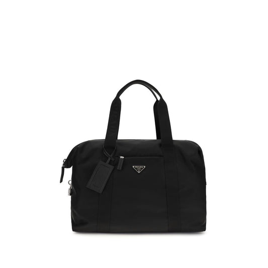 Duffle Bag in Re-Nylon and Leather