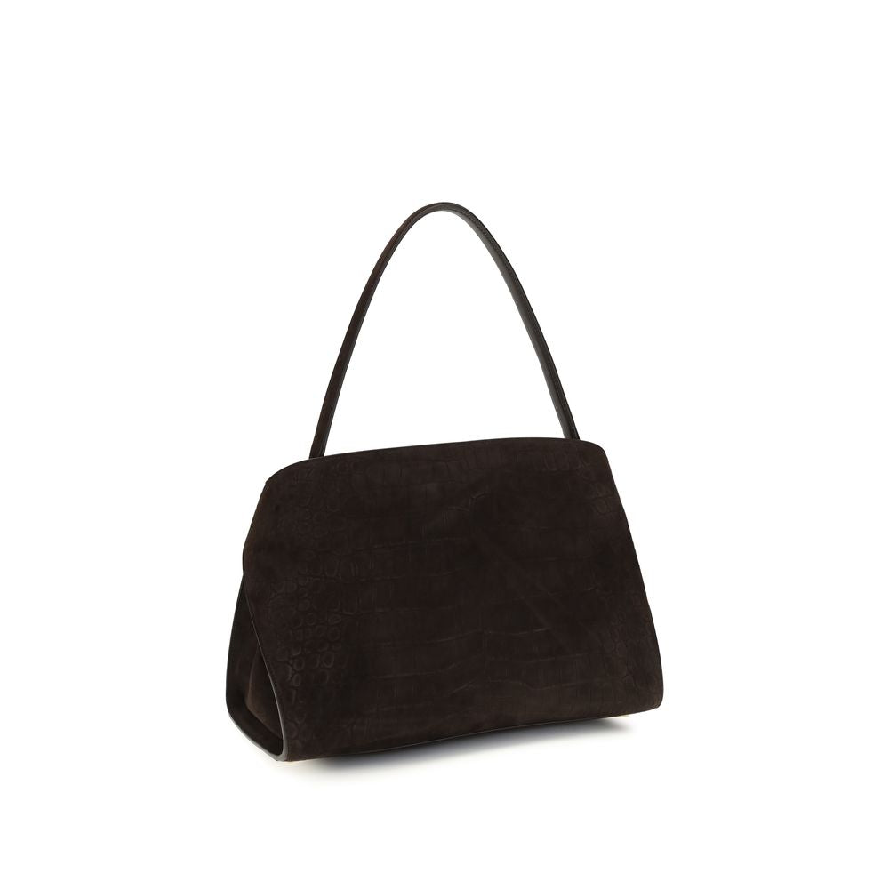 Bolso al hombro Hug Soft mediano en piel con estampado de aligátor