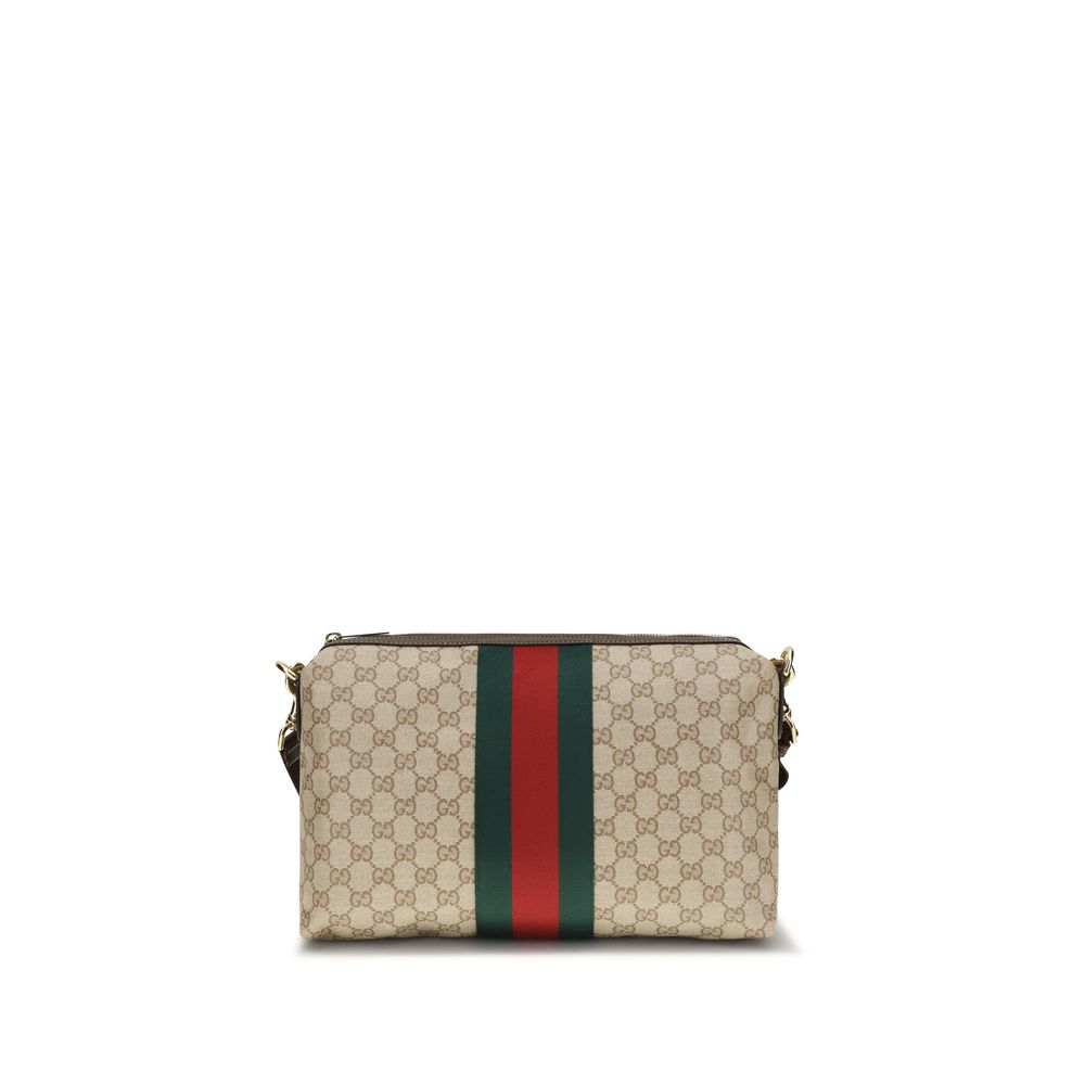 GG Medium Crossbody Bag with Web in GG Canvas