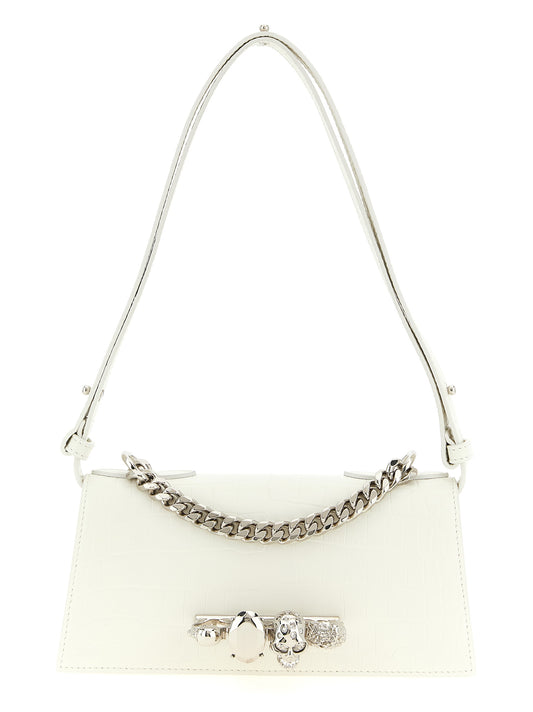 Jewelled Mini Bag in Croc-Embossed Calfskin