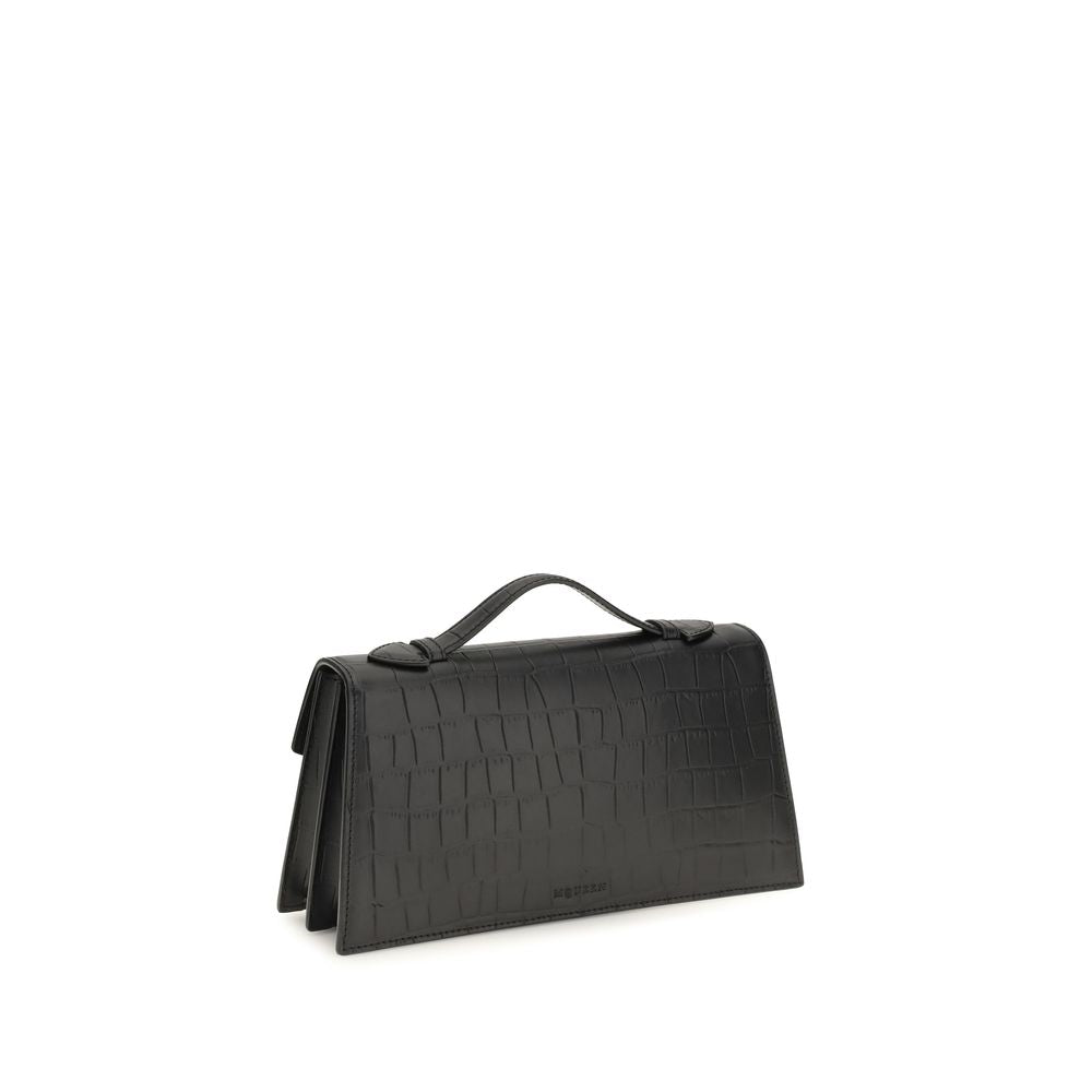 Sac porté main Skull en cuir de veau embossé crocodile