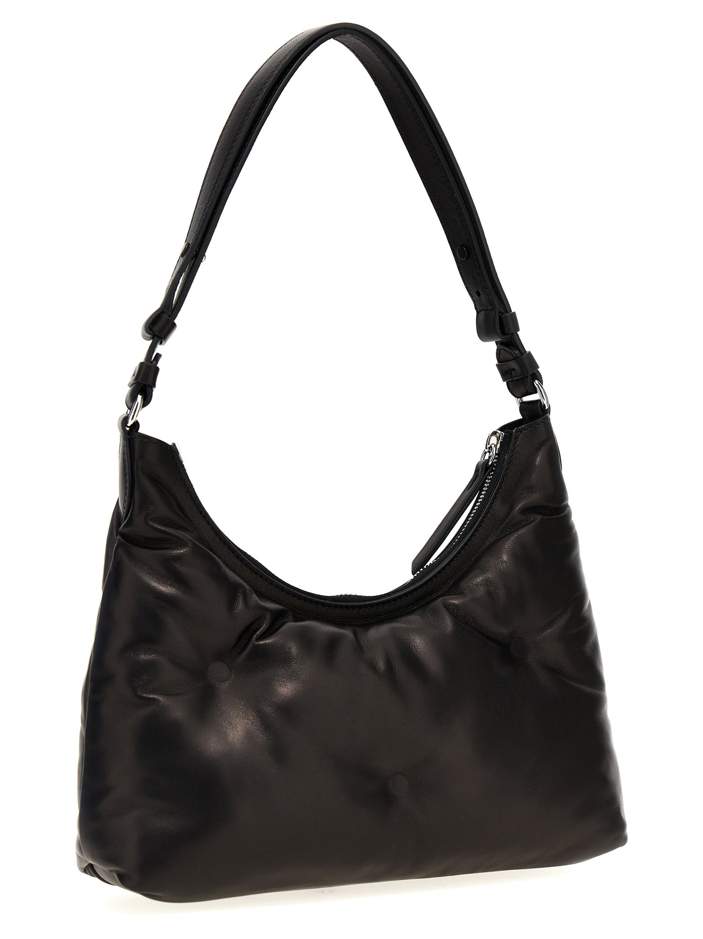 Bolso hobo Glam Slam pequeño en piel de cordero