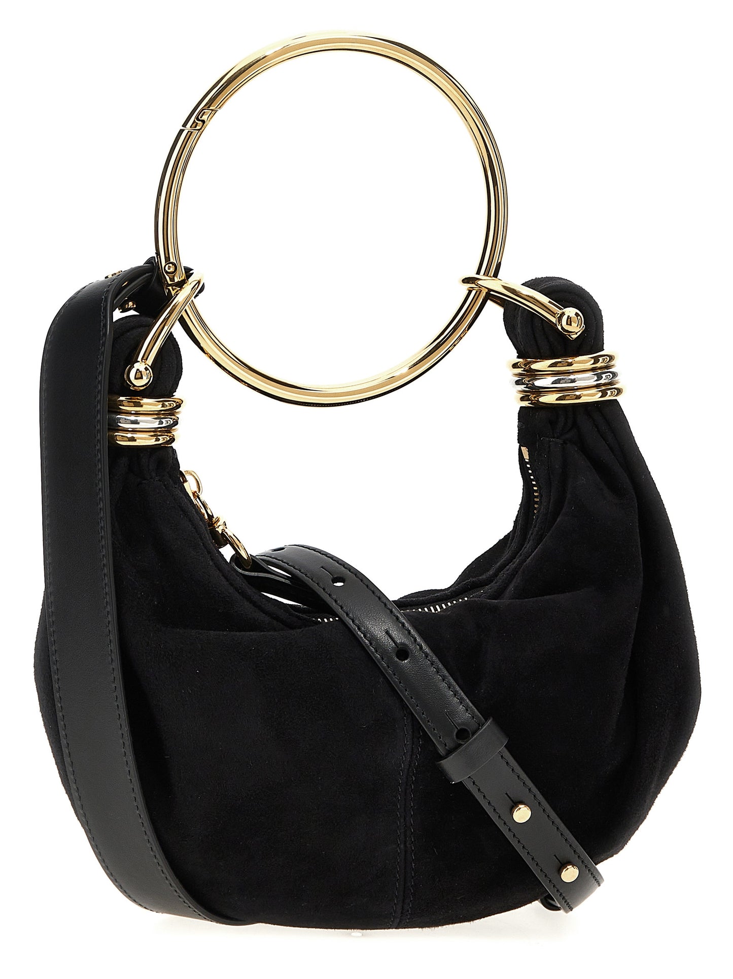 Mini Bracelet Hobo Bag in Suede