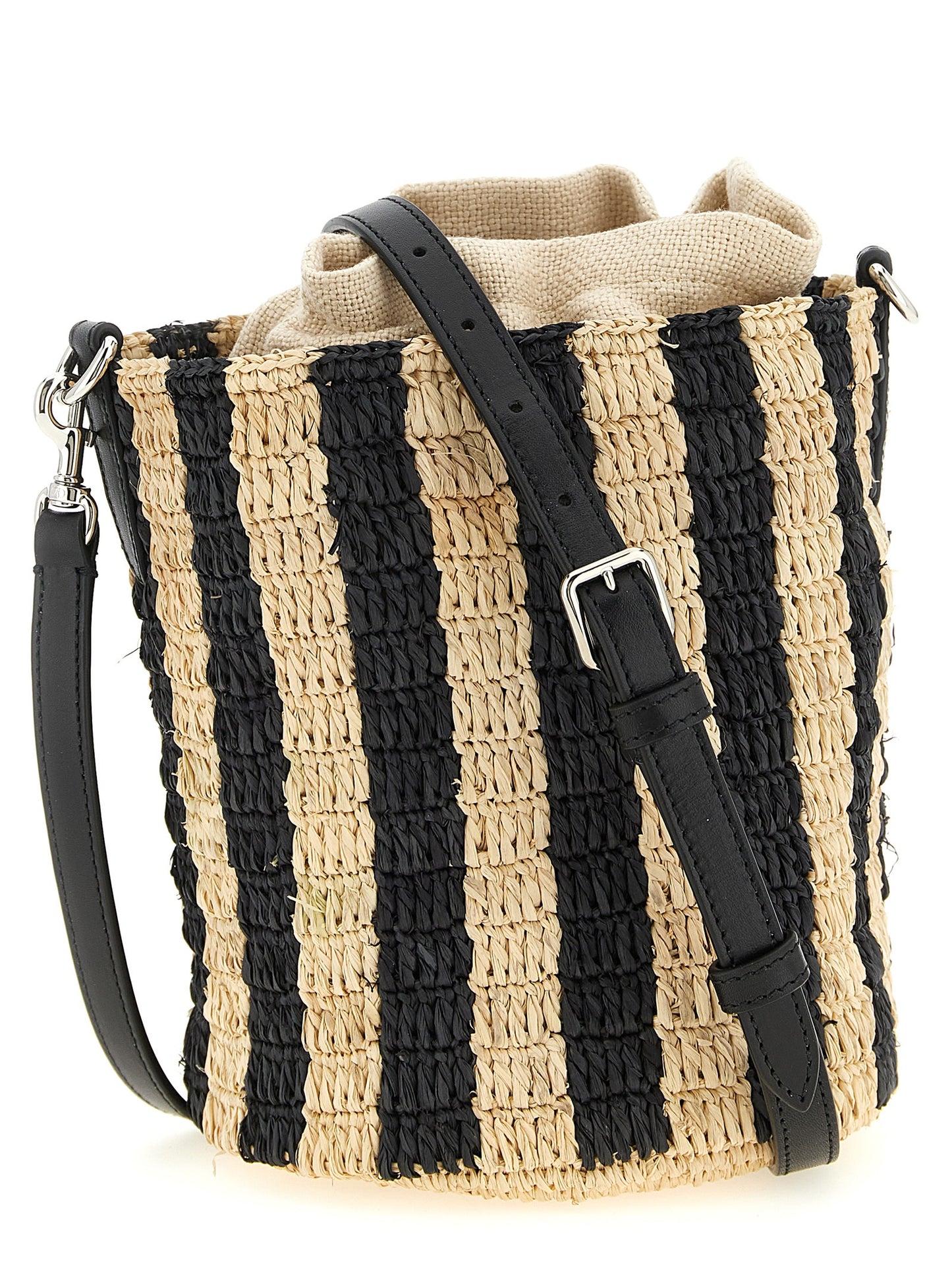 Petit sac seau en raphia