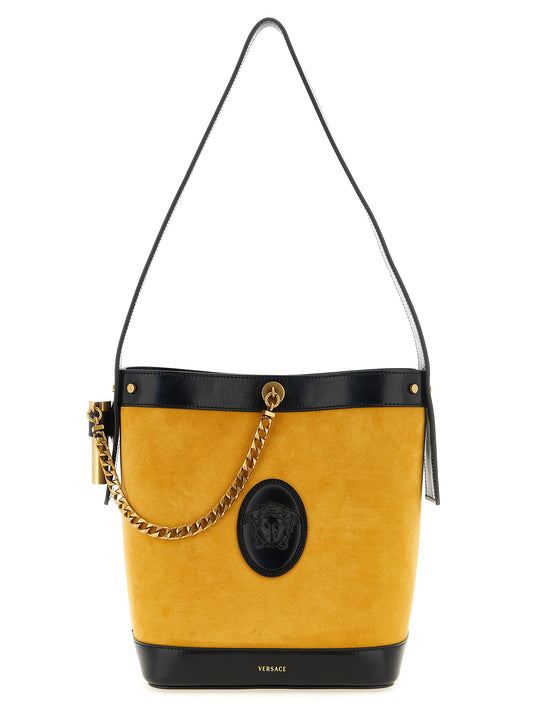 Bolso tipo cubo Pivot pequeño en ante