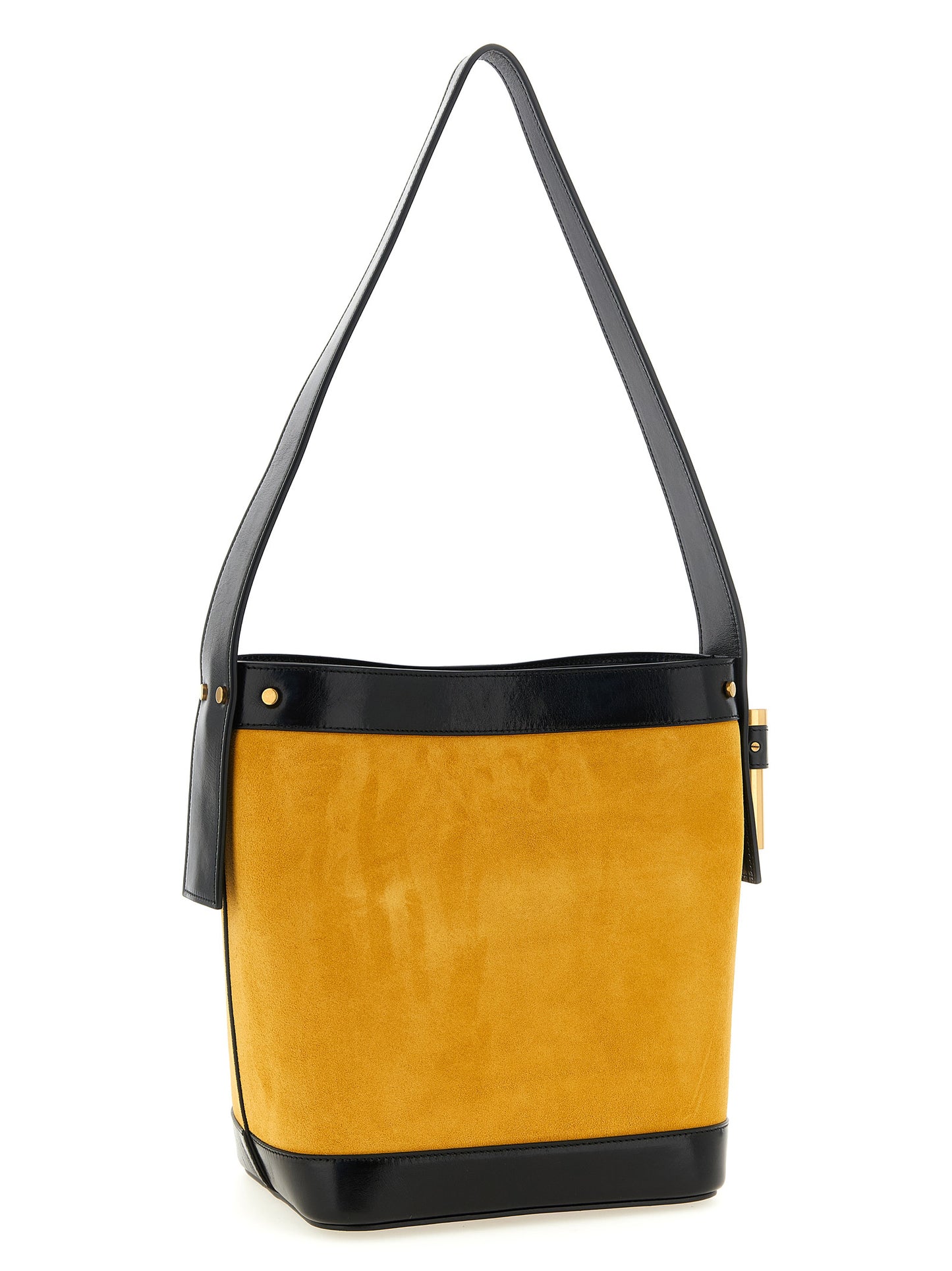 Pivot Small Bucket Bag in Suede