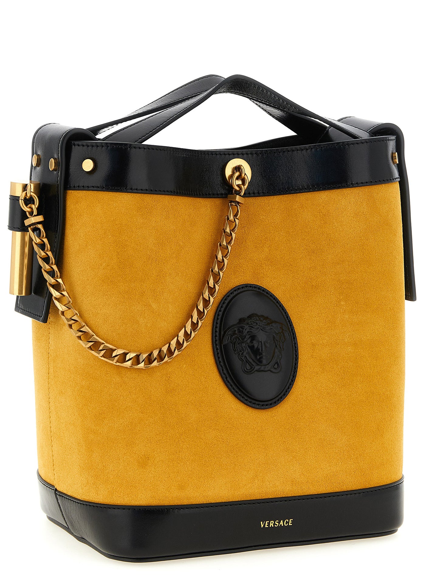 Pivot Small Bucket Bag in Suede
