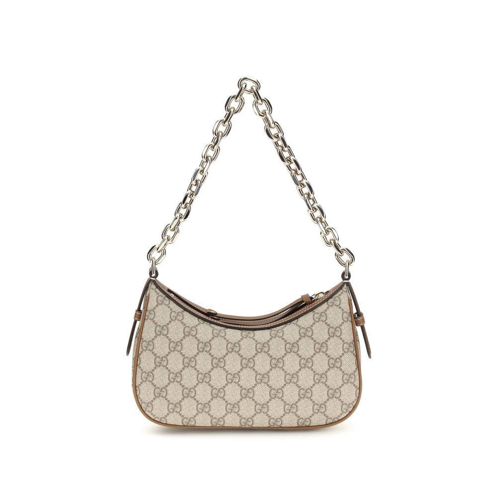 Bolso al hombro GG Emblem pequeño en tejido