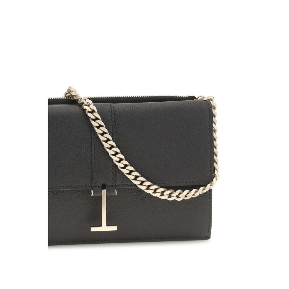 Mini bolso Kara con cadena en piel de becerro
