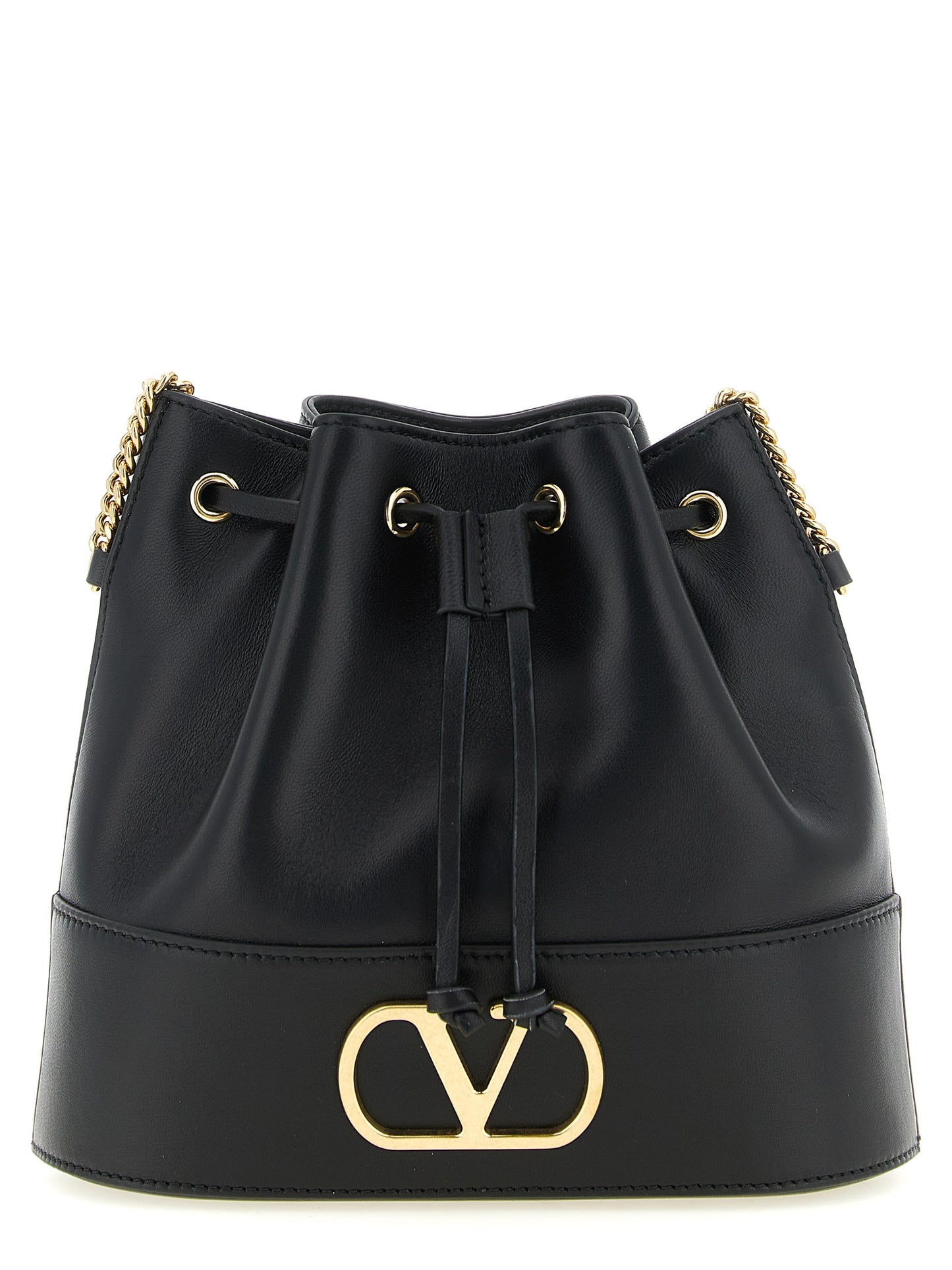 VLogo Signature Mini Bucket Bag in Nappa Leather