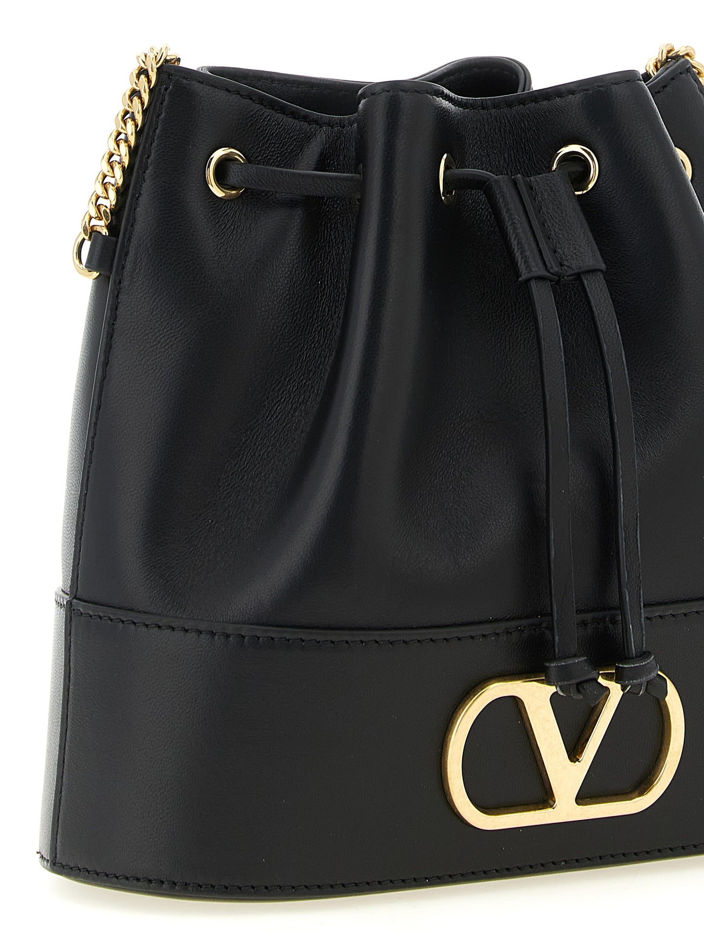 VLogo Signature Mini Bucket Bag in Nappa Leather