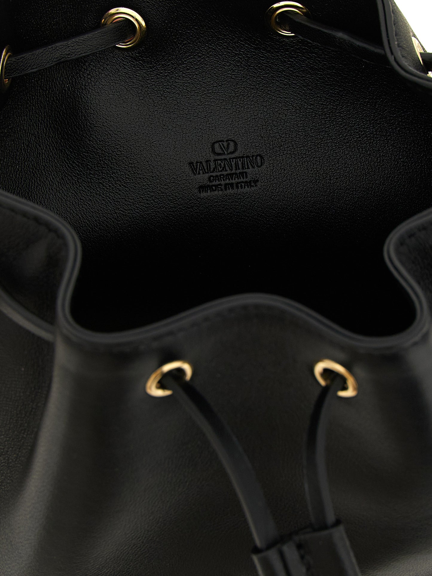 VLogo Signature Mini Bucket Bag in Nappa Leather