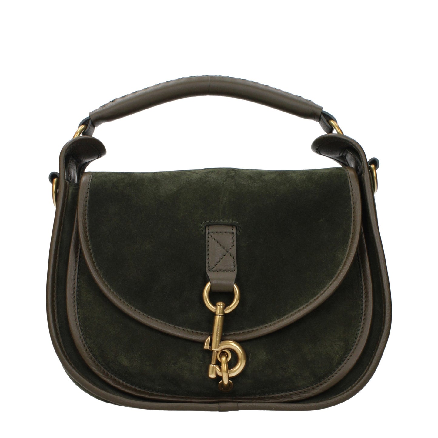 B Clip Small Messenger Bag in Suede
