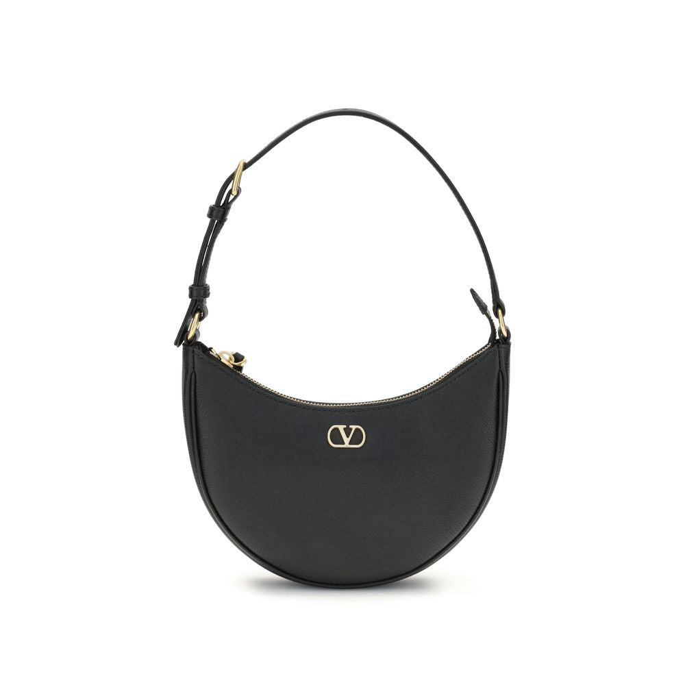 Mini sac hobo VLogo Signature en cuir de veau