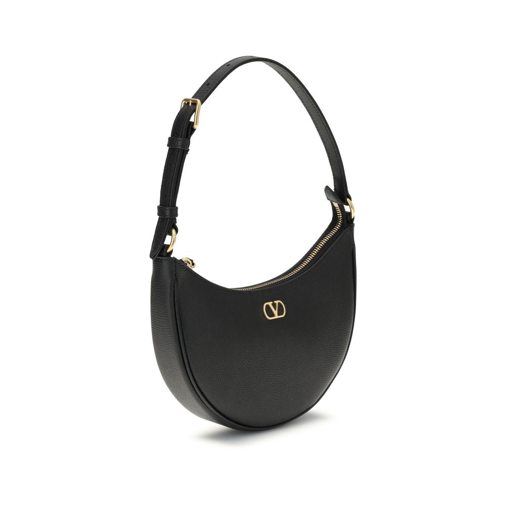 Mini sac hobo VLogo Signature en cuir de veau