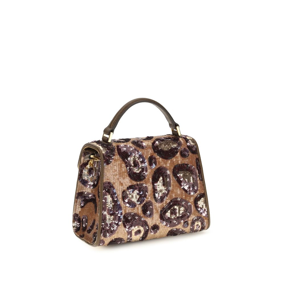 Mini sac porté main VSling brodé à motif animalier