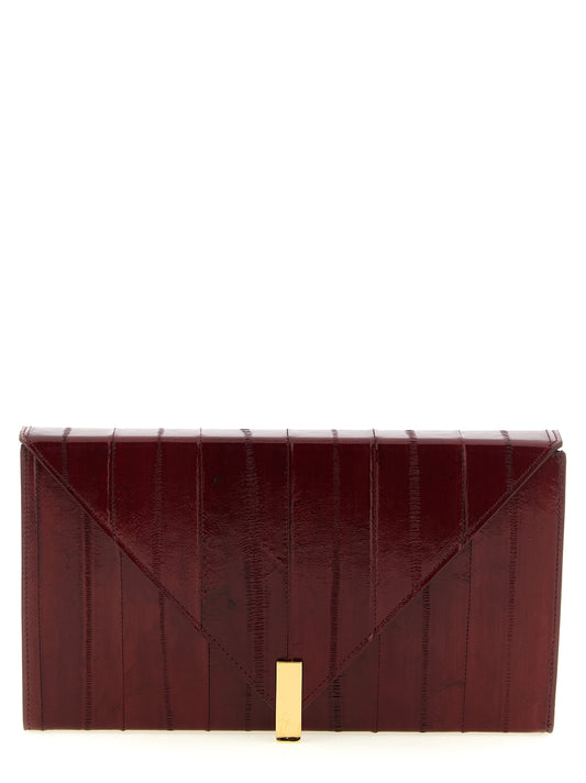 Clutch Tuxedo en piel de anguila