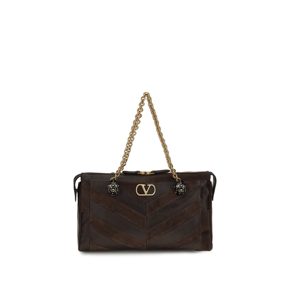 Bolso al hombro Panthea en ante y piel napa