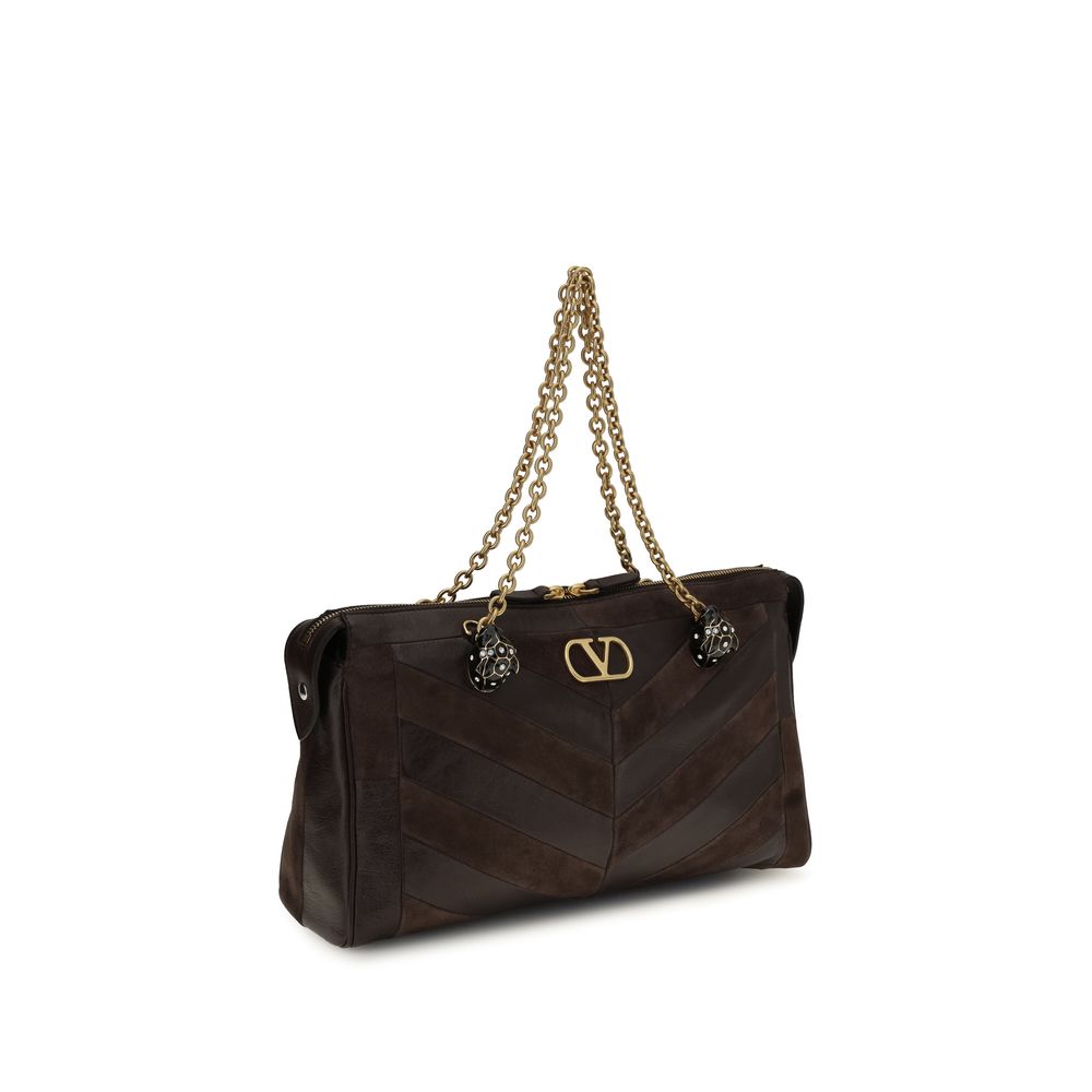 Bolso al hombro Panthea en ante y piel napa