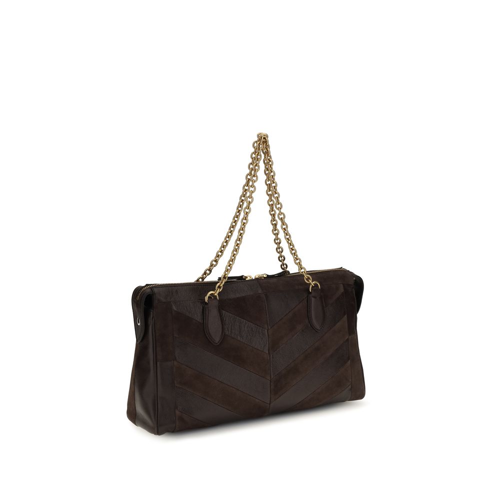 Bolso al hombro Panthea en ante y piel napa