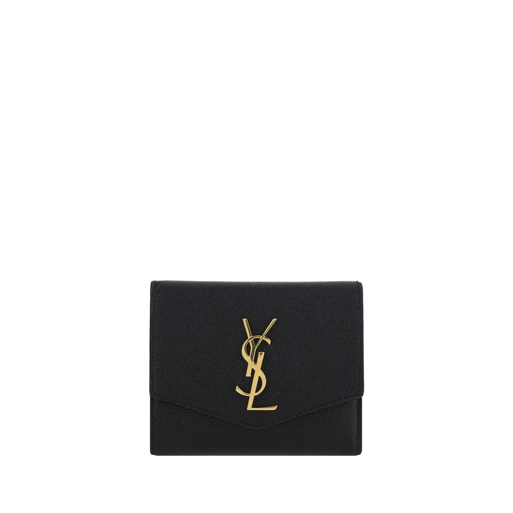 Cartera compacta Uptown en piel de becerro