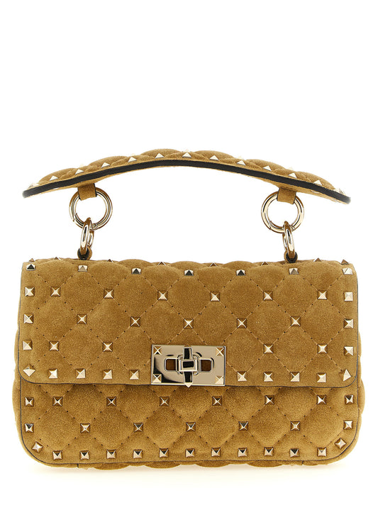 Bolso al hombro Rockstud Spike pequeño en ante
