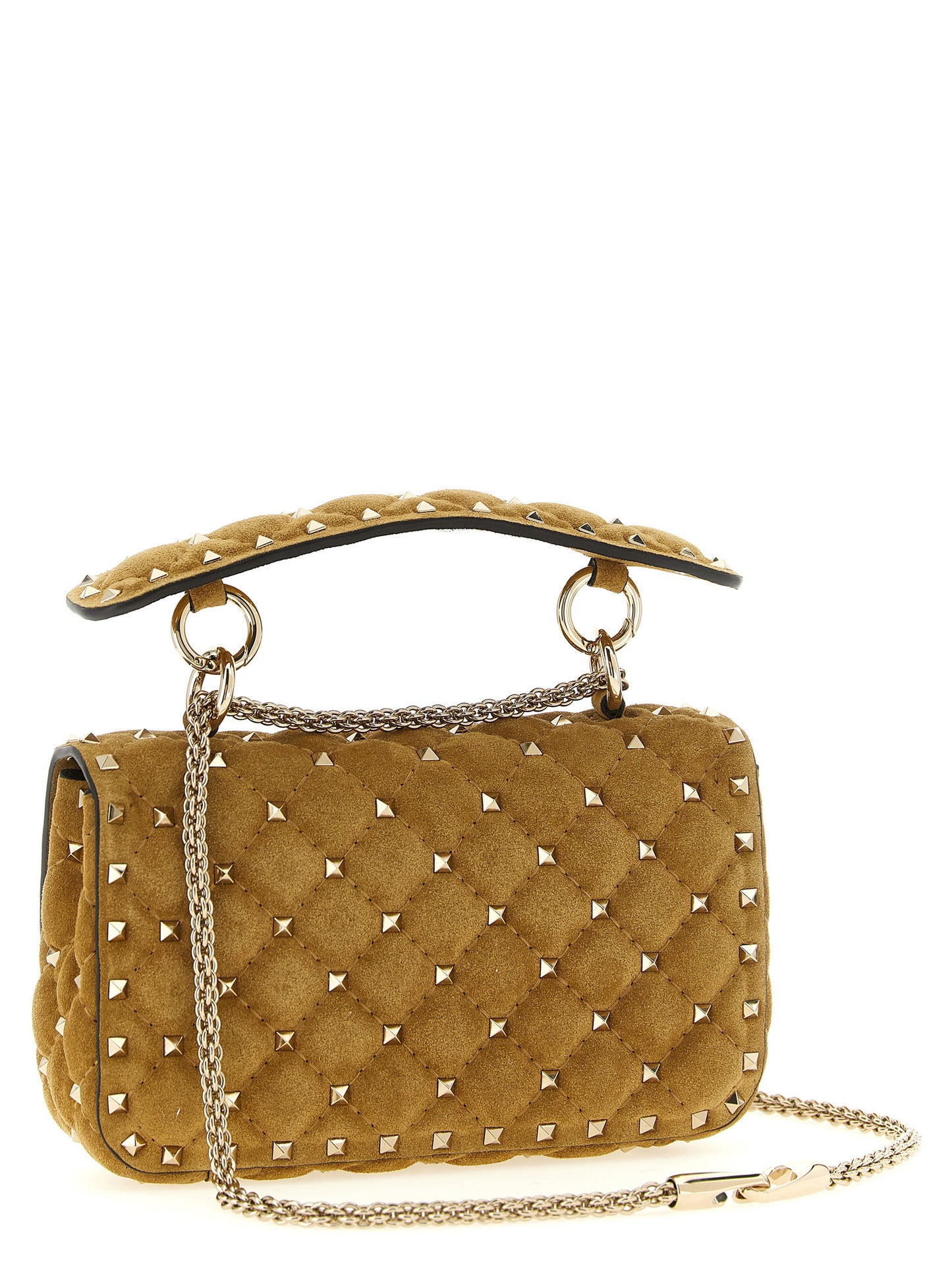 Petit sac porté épaule Rockstud Spike en daim