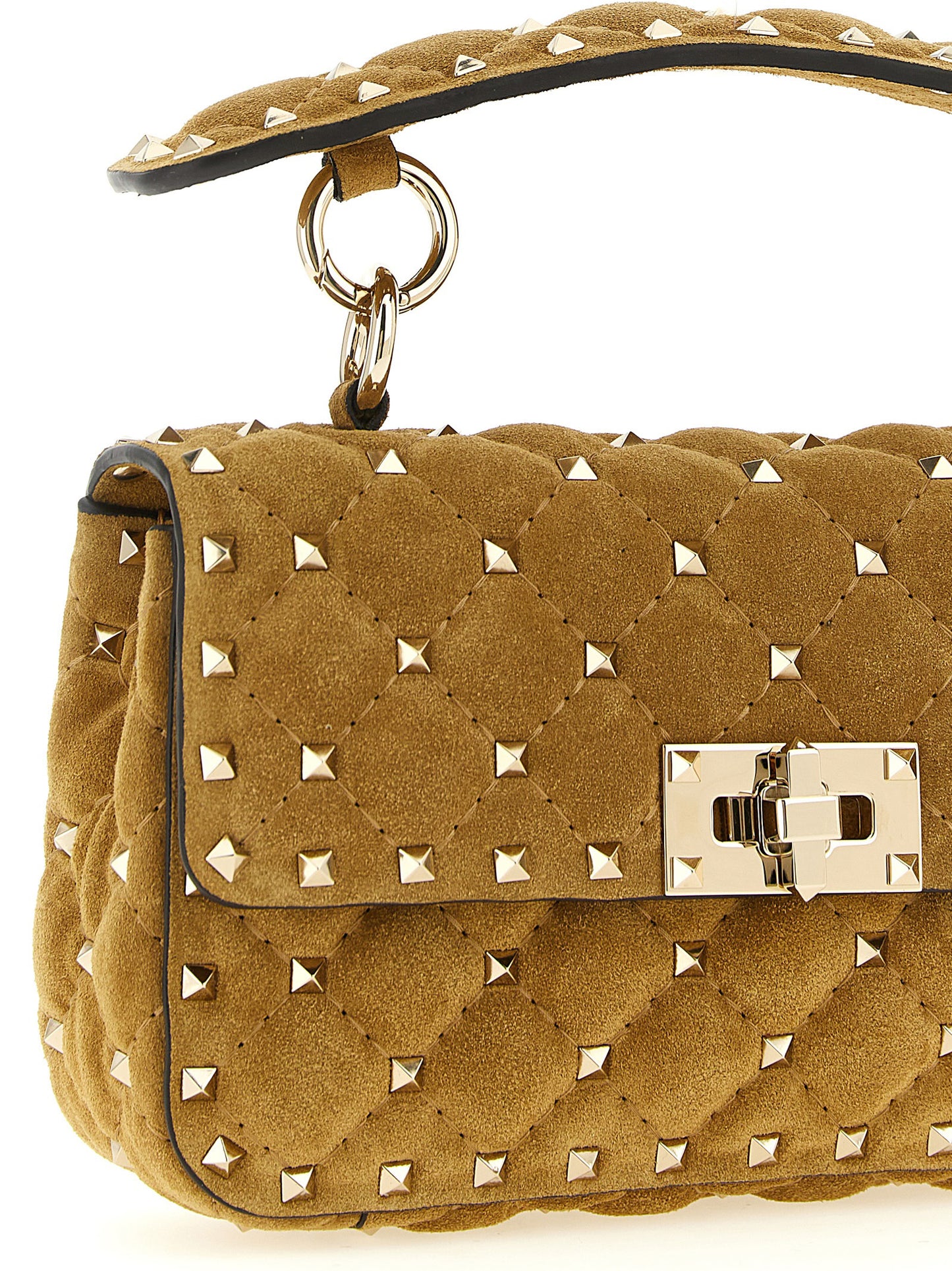Petit sac porté épaule Rockstud Spike en daim