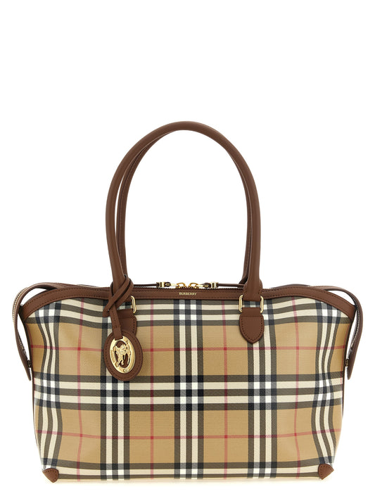 Petit cabas zippé Check en toile