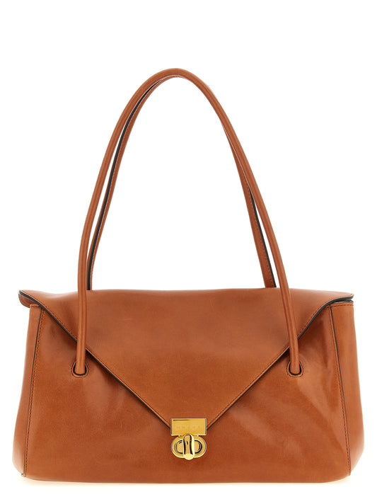 Bolso al hombro East/West en piel de becerro