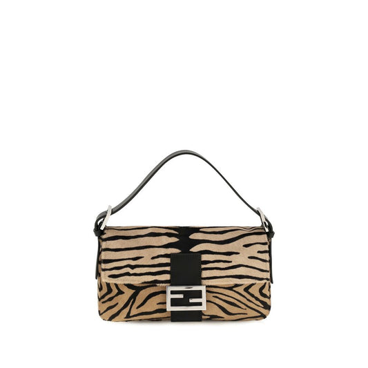 Bolso al hombro Baguette 26424 en piel de potro con estampado de tigre