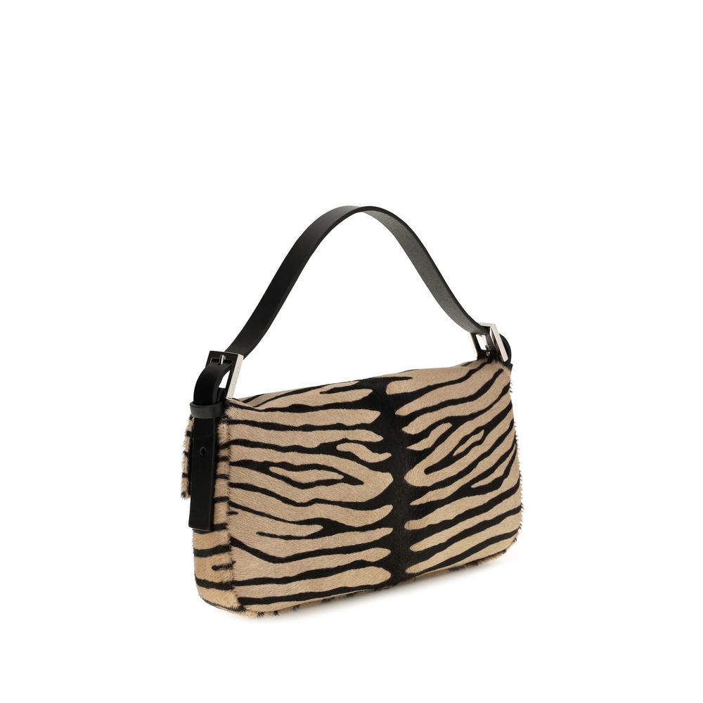Sac porté épaule Baguette 26424 en cuir façon poulain imprimé tigre
