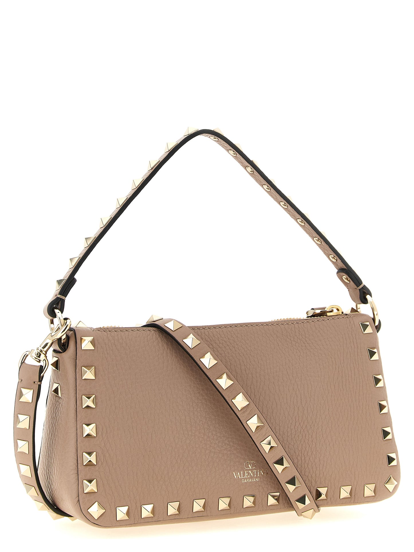 Bolso bandolera Rockstud pequeño en piel de becerro